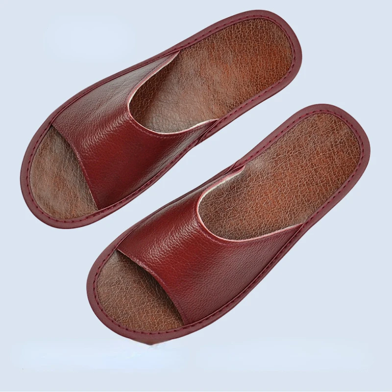 Flip Flop Leather Men - XIHAHA Zomer Mode Koeienhuid Lederen Slippers