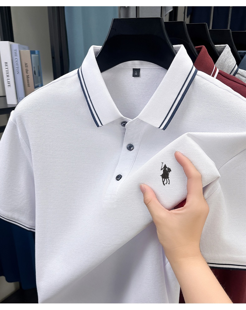 Zomerpolo met gestreepte kraag - Polo Shirt Pique recensie en prijs