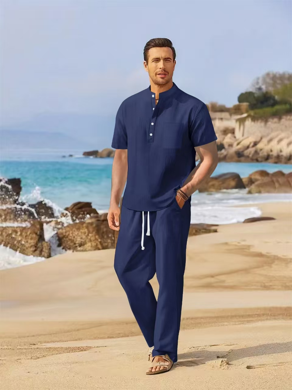 Zomer heren katoen en linnen s - Short Linen Drawstring recensie en prijs