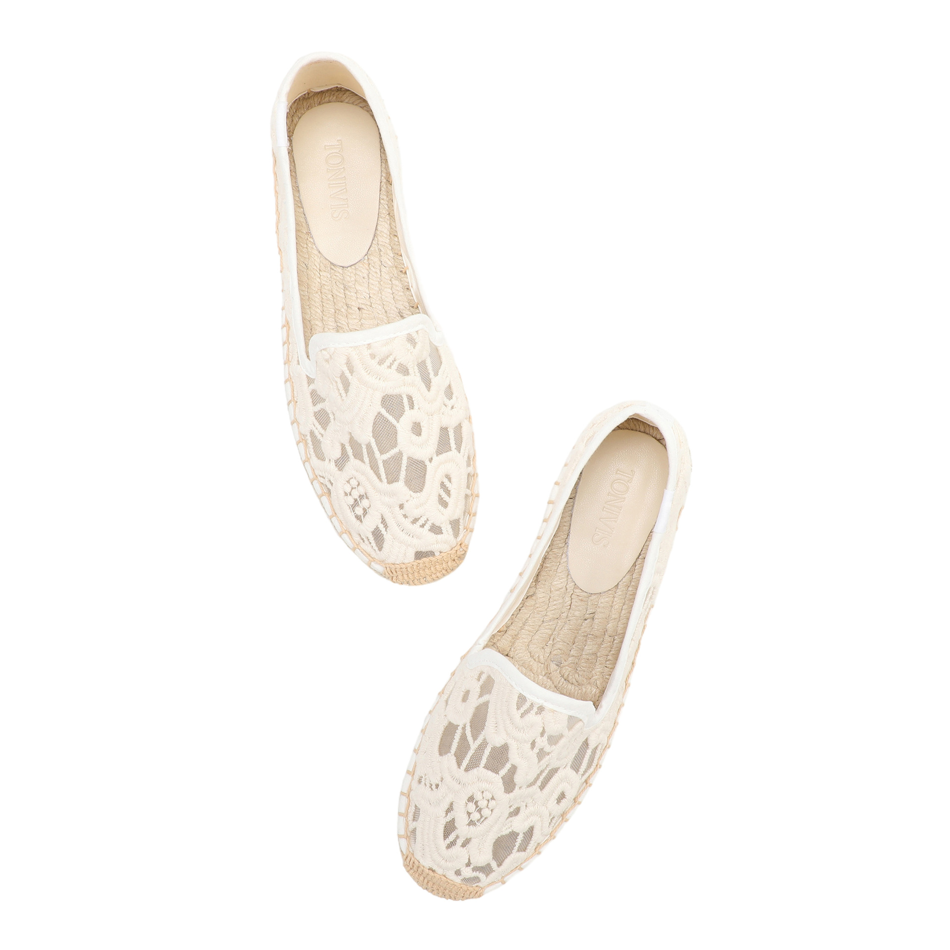 Dames kanten espadrilles flats - Espadrille Slip On recensie en prijs