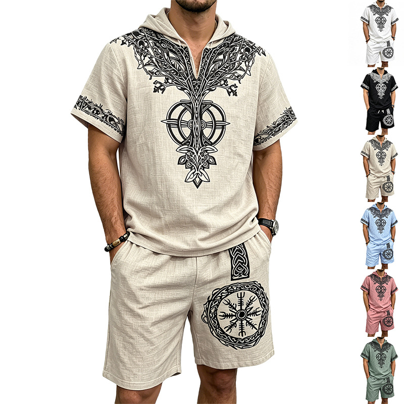 Heren linnenlook Viking boompr - Short Linen Drawstring recensie en prijs